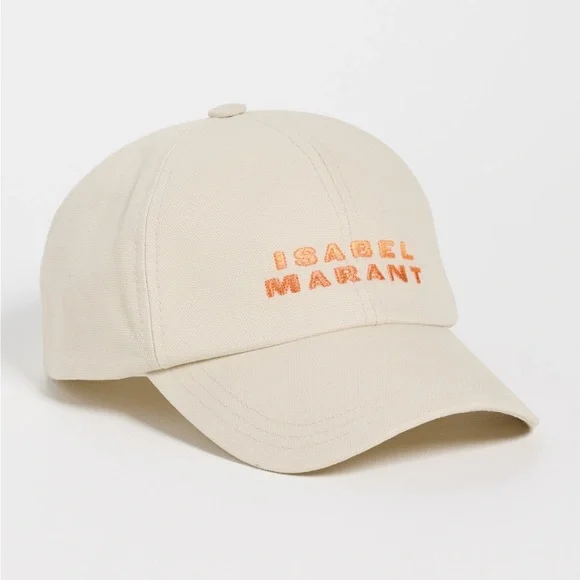 Isabel Marant Cream Logo Baseball Cap Isabel Marant Cream Cap with Black Logo main image 2